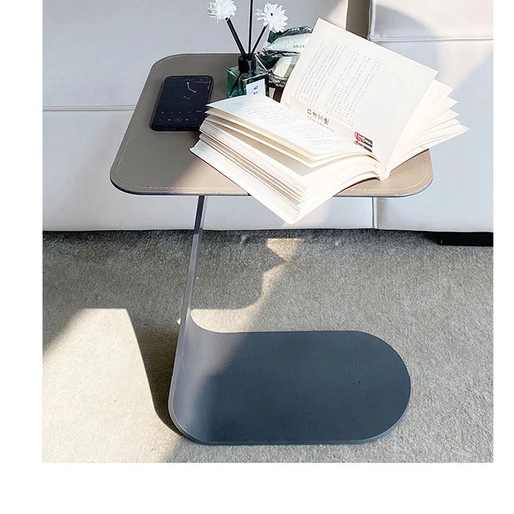 シンプルでスタイリッシュな合成皮革センターテーブル | モダン家具 収納に便利なリビングテーブル hmx-5103