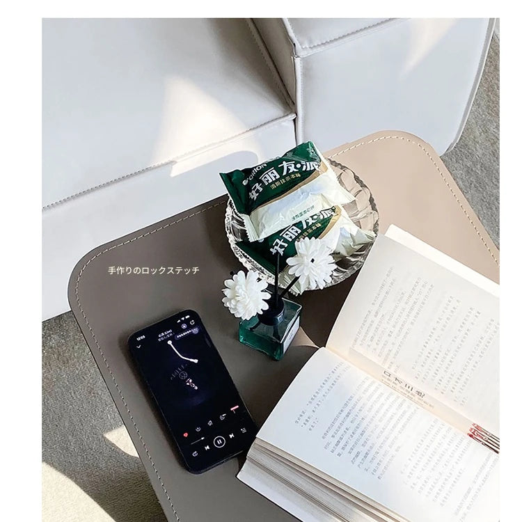 シンプルでスタイリッシュな合成皮革センターテーブル | モダン家具 収納に便利なリビングテーブル hmx-5103