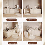 モダンパイン化粧台 - シンプルデザイン・収納力抜群・ナチュラルテイストのドレッサー hmx-5104