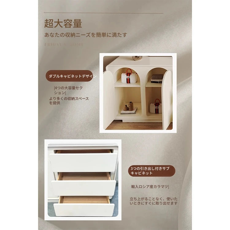 モダンパイン化粧台 - シンプルデザイン・収納力抜群・ナチュラルテイストのドレッサー hmx-5104