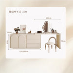 モダンパイン化粧台 - シンプルデザイン・収納力抜群・ナチュラルテイストのドレッサー hmx-5104