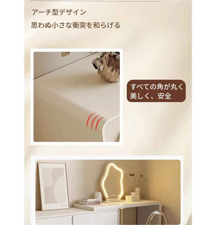 パイン多層板製モダン化粧台|スタイリッシュなデザインでおしゃれな空間を演出!収納力抜群のドレッサー hmx-5106