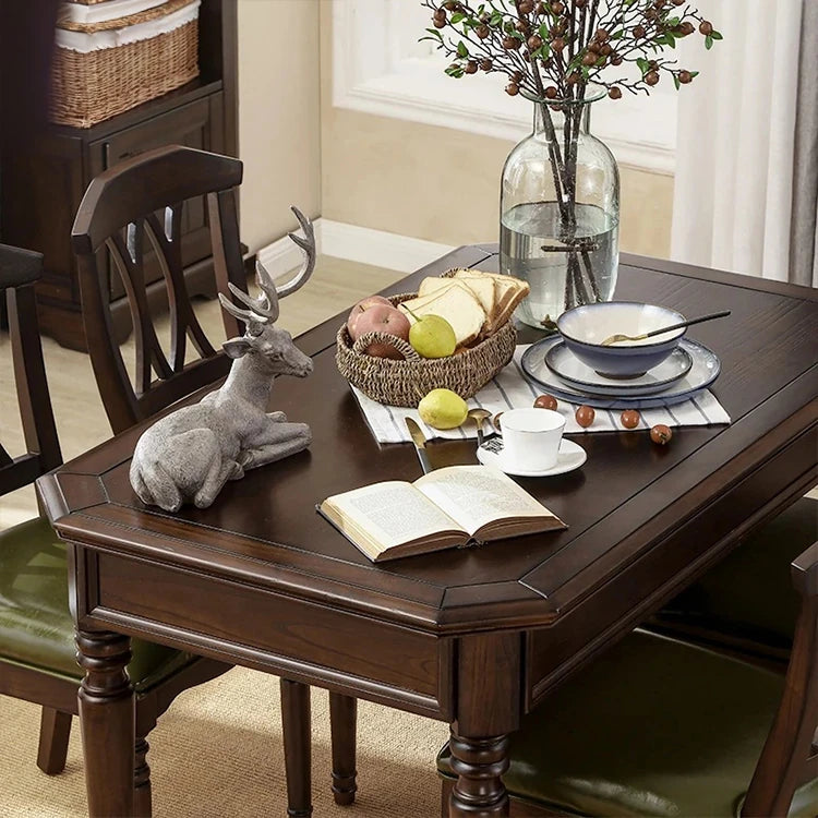 高級無垢材テーブルセット|モダンデザイン6人掛け|リビング・ダイニング適用 hmy-5001