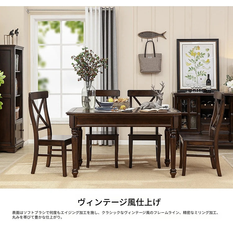 高級無垢材テーブルセット|モダンデザイン6人掛け|リビング・ダイニング適用 hmy-5001