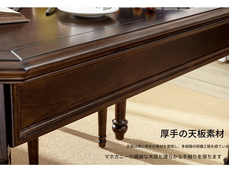 高級無垢材テーブルセット|モダンデザイン6人掛け|リビング・ダイニング適用 hmy-5001