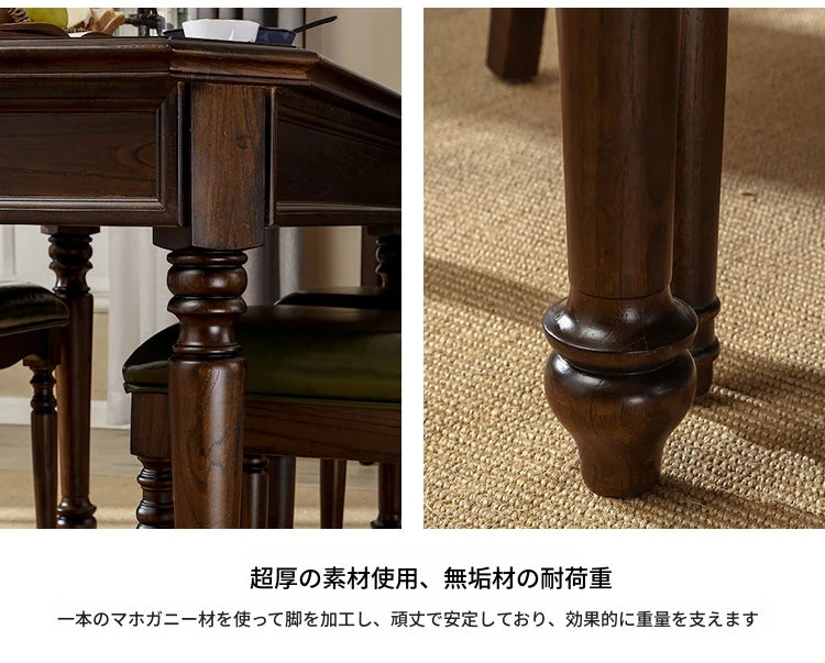 高級無垢材テーブルセット|モダンデザイン6人掛け|リビング・ダイニング適用 hmy-5001