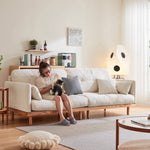 「高級レッドオークとパイン材フレームの贅沢グースダウン&コーデュロイソファー」 hmyf-1270