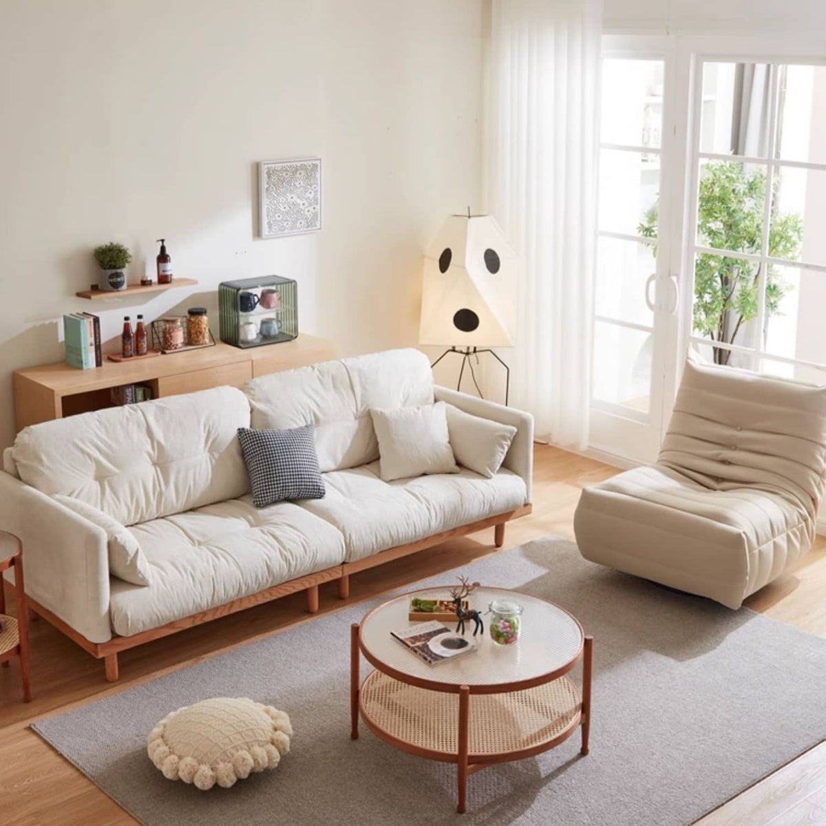 「高級レッドオークとパイン材フレームの贅沢グースダウン&コーデュロイソファー」 hmyf-1270