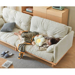 「高級レッドオークとパイン材フレームの贅沢グースダウン&コーデュロイソファー」 hmyf-1270