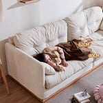 【高級感溢れる】レッドオーク&パインフレーム ソファー | グースダウン&コーデュロイ使用で極上の座り心地 hmyf-1272