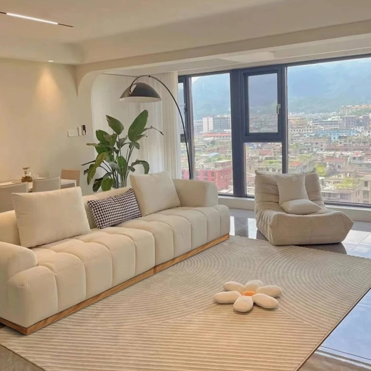 高品質レッドオーク&パイン素材 | シリコンフィル入り快適ソファー - 合皮仕上げ hmyf-1275