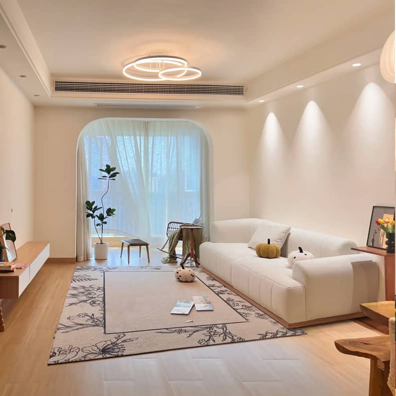 高品質レッドオーク&パイン素材 | シリコンフィル入り快適ソファー - 合皮仕上げ hmyf-1275