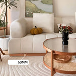 高品質レッドオーク&パイン素材 | シリコンフィル入り快適ソファー - 合皮仕上げ hmyf-1275