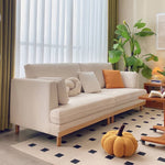 レッドオークとコーデュロイ使用の贅沢グースダウンソファー - 快適な座り心地を体験する hmyf-1276