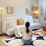 レッドオークとコーデュロイ使用の贅沢グースダウンソファー - 快適な座り心地を体験する hmyf-1276