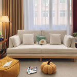 レッドオークとコーデュロイ使用の贅沢グースダウンソファー - 快適な座り心地を体験する hmyf-1276