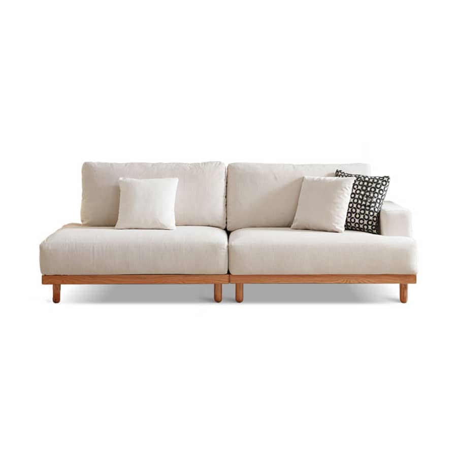 レッドオークとグースダウン使用の高級コーデュロイソファー – 快適でスタイリッシュなリビングに! hmyf-1277