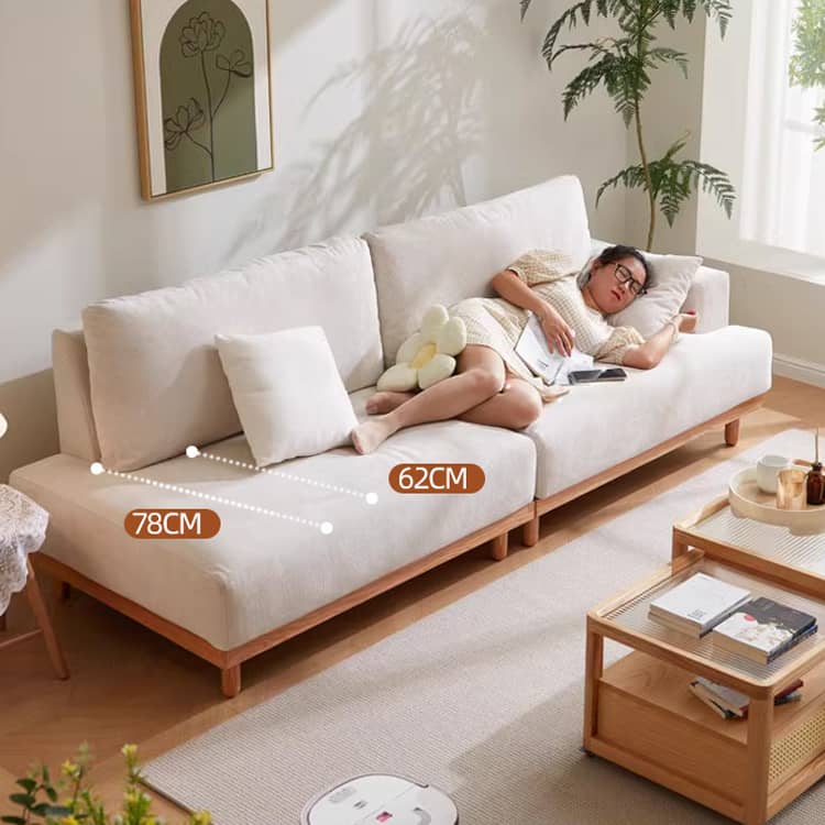 レッドオークとグースダウン使用の高級コーデュロイソファー – 快適でスタイリッシュなリビングに! hmyf-1277