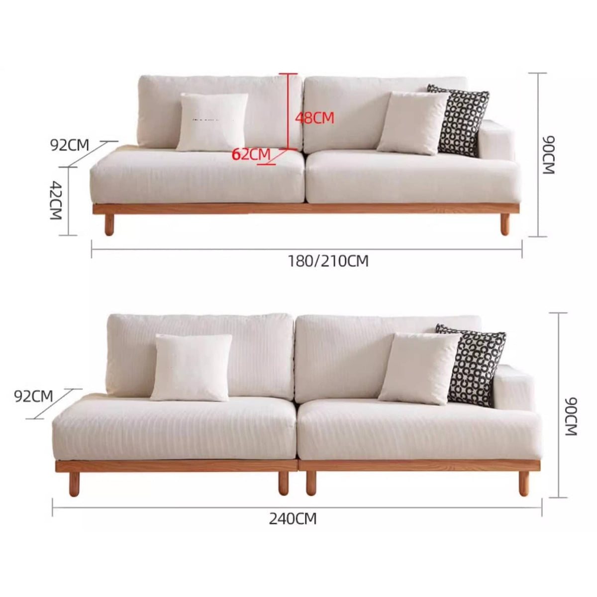 レッドオークとグースダウン使用の高級コーデュロイソファー – 快適でスタイリッシュなリビングに! hmyf-1277