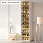 組立不要透明シューズボックス プラスチック製折りたたみ収納ラック hmyhz-5464