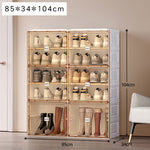 組立不要透明シューズボックス プラスチック製折りたたみ収納ラック hmyhz-5464