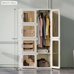 組立不要折りたたみ式大容量収納キャビネット 寝室用簡易ワードローブ hmyhz-5465