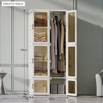 組立不要折りたたみ式大容量収納キャビネット 寝室用簡易ワードローブ hmyhz-5465