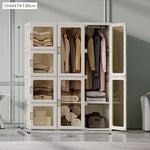 組立不要折りたたみ式大容量収納キャビネット 寝室用簡易ワードローブ hmyhz-5465