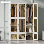 組立不要折りたたみ式大容量収納キャビネット 寝室用簡易ワードローブ hmyhz-5465