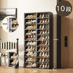 組立不要折りたたみ式シューズキャビネット ブラックカラーの玄関収納ラック hmyhz-5467