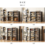 組立不要折りたたみ式シューズキャビネット ブラックカラーの玄関収納ラック hmyhz-5467