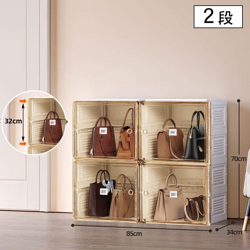 組立不要バッグ収納キャビネット 床置きタイプの高級品ディスプレイラック hmyhz-5468