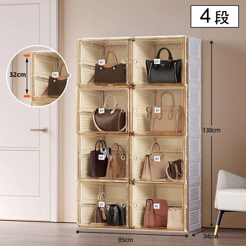 組立不要バッグ収納キャビネット 床置きタイプの高級品ディスプレイラック hmyhz-5468