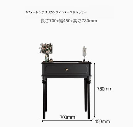 モダンデザインの化粧台 - スタイリッシュな収納付き、鏡付きメイクアップテーブル hmz-4938