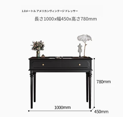 モダンデザインの化粧台 - スタイリッシュな収納付き、鏡付きメイクアップテーブル hmz-4938