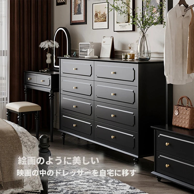 モダンデザインの化粧台 - スタイリッシュな収納付き、鏡付きメイクアップテーブル hmz-4938