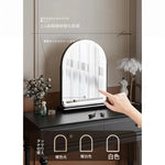 モダンデザインの化粧台 - スタイリッシュな収納付き、鏡付きメイクアップテーブル hmz-4938