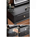 モダンデザインの化粧台 - スタイリッシュな収納付き、鏡付きメイクアップテーブル hmz-4938