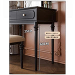 モダンデザインの化粧台 - スタイリッシュな収納付き、鏡付きメイクアップテーブル hmz-4938