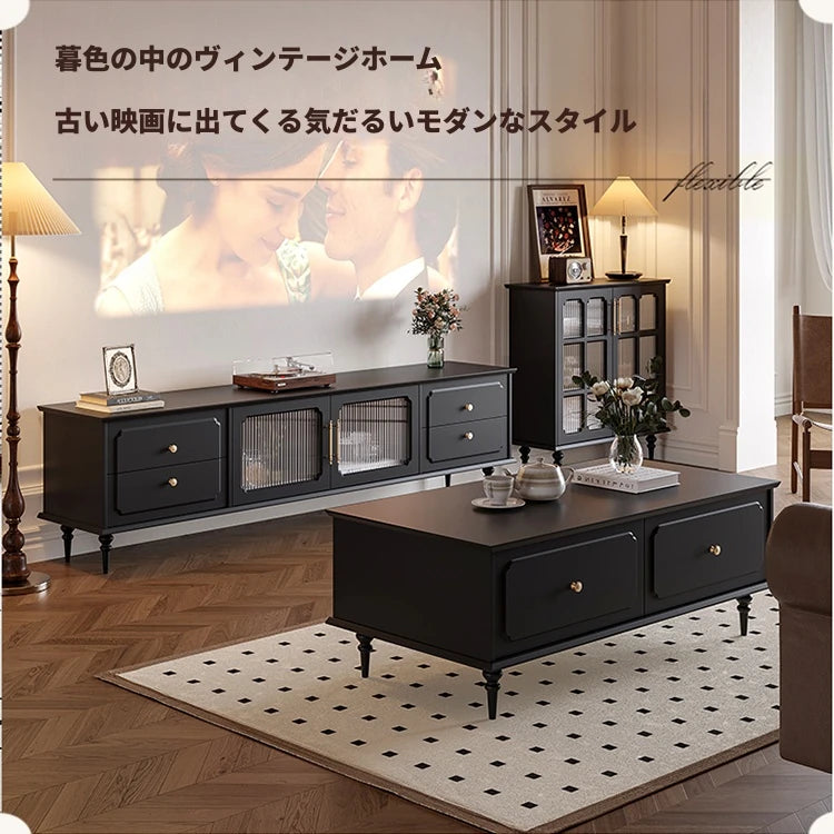 無垢材使用のスタイリッシュセンターテーブル - シンプルで機能的な収納付きリビング家具 hmz-4941