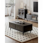 無垢材使用のスタイリッシュセンターテーブル - シンプルで機能的な収納付きリビング家具 hmz-4941