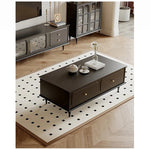 無垢材使用のスタイリッシュセンターテーブル - シンプルで機能的な収納付きリビング家具 hmz-4941