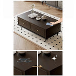 無垢材使用のスタイリッシュセンターテーブル - シンプルで機能的な収納付きリビング家具 hmz-4941