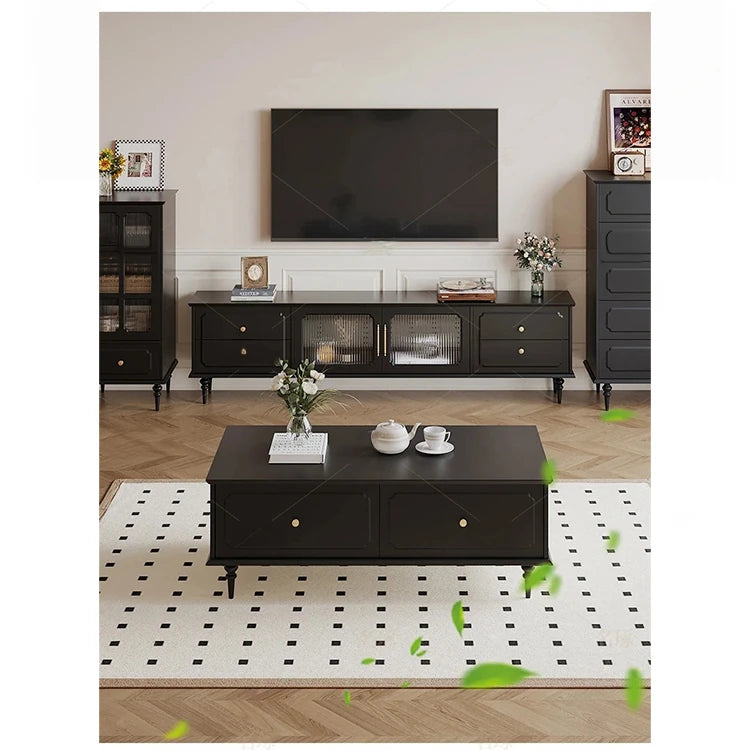 無垢材使用のスタイリッシュセンターテーブル - シンプルで機能的な収納付きリビング家具 hmz-4941