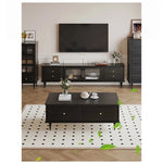 無垢材使用のスタイリッシュセンターテーブル - シンプルで機能的な収納付きリビング家具 hmz-4941