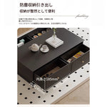 無垢材使用のスタイリッシュセンターテーブル - シンプルで機能的な収納付きリビング家具 hmz-4941