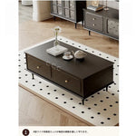 無垢材使用のスタイリッシュセンターテーブル - シンプルで機能的な収納付きリビング家具 hmz-4941