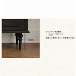 シックなデザイン無垢材キャビネット|ガラス扉付き収納家具|リビング・ダイニングに最適なインテリア hmz-4944