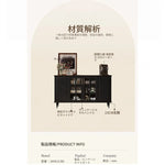 シックなデザイン無垢材キャビネット|ガラス扉付き収納家具|リビング・ダイニングに最適なインテリア hmz-4944