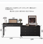 クラシックガラス化粧台 - エレガントなデザインでおしゃれな空間を演出!収納力抜群のドレッサー hmz-4947